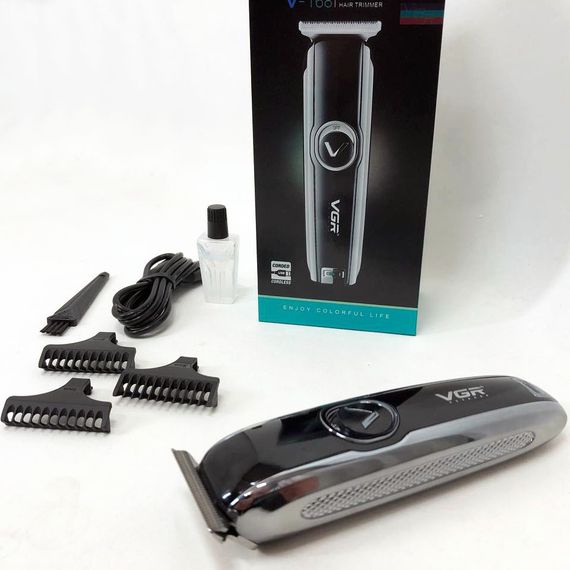 Машинка для стрижки VGR V-168 бездротова з комплектом насадок, Електробритва для голови | Зображення 1