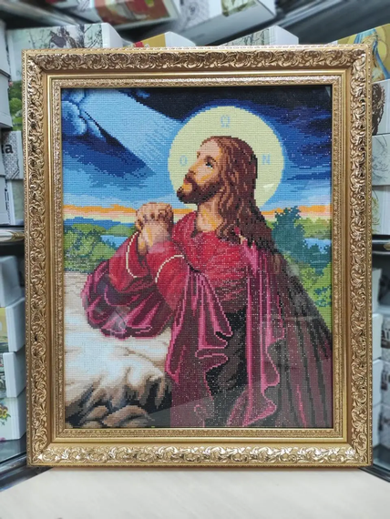 Алмазна мозаїка Ікона Ісус на оливковій горі 40х50 см ColorArt  SP014 | Зображення 3