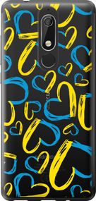 Чехол на Nokia 5.1 Сердца UA "5292u-1529-17620"