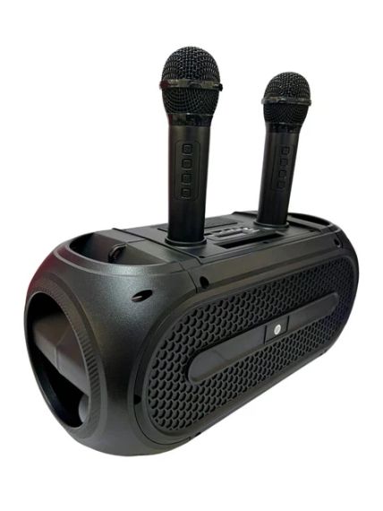 Портативная Bluetooth колонка ZQS4247 16Вт с 2 микрофонами караоке USB TF FM AUX | Зображення 2