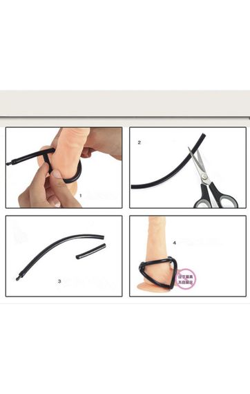 Тройное эрекционное кольцо - Black Trio черный sexstyle | Зображення 2