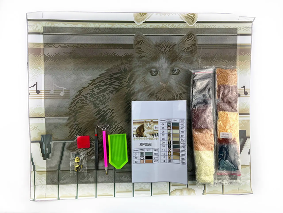 Алмазна мозаїка Котик на роялі 40х50 см ColorArt  SP056 | Зображення 1