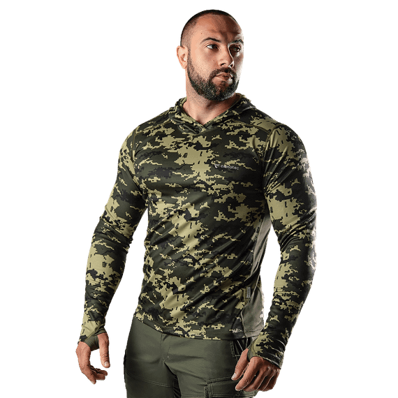 Лонгслів Chiton Air Hood Pixel Green (8063), M