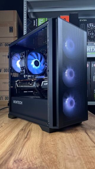 Збірка під замовлення: ігровий ПК Montech Air 100 ARGB Tower / AMD Ryzen 5 8400F (6 (12) ядер по 4.2 - 4.7 GHz) / 32 GB DDR5 / 1000 GB SSD M.2 / AMD Radeon RX 6800, 16 GB GDDR6, 256-bit / 750W б/в | Зображення 1