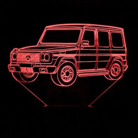 Акриловий світильник-нічник Mercedes-Benz G-Class червоний tty-n002041