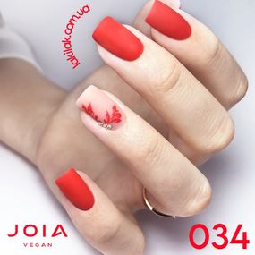 Гель-лак JOIA vegan 034 морковно-красный, 6 мл