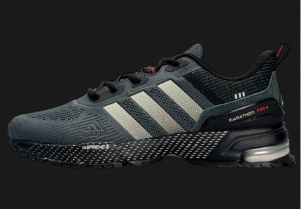Чоловічі кросівки Marathon Pro+ Grey Black текстиль  весна / лето / осень A3621 | Зображення 7