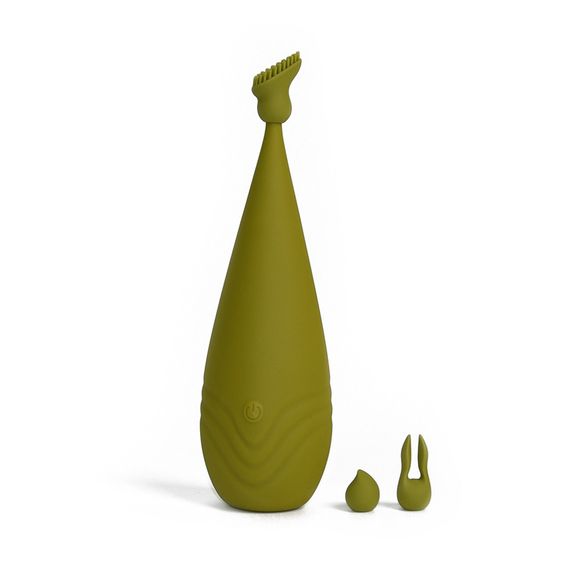 Вібростимулятор із різними насадками Sweet Em, зелений Sex Aura | Зображення 1