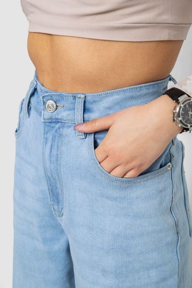 Джинси жіночі MOM, колір блакитний, 255RM580 | Зображення 4