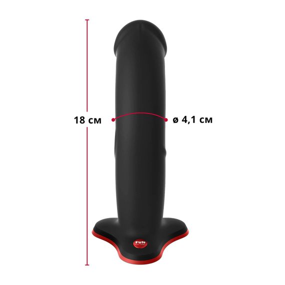 Фалоімітатор Fun Factory THE BOSS STUB, чорний, реалістична текстура, довжина 17,9 см, діаметр 4,1см | Зображення 1