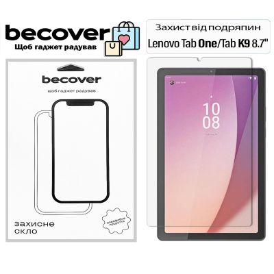Стекло защитное BeCover Lenovo Tab One / Tab K9 8.7&quot; 2025 (TB305XU/FU) (713700)