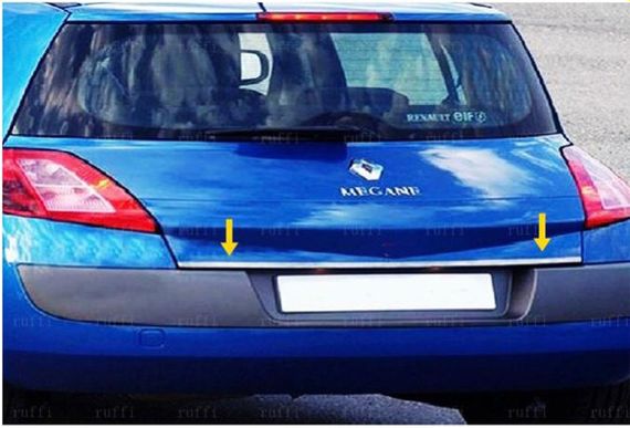 Кромка багажника (нерж.) HB, Carmos - Турецька сталь для Renault Megane II 2004-2009 рр | Зображення 1