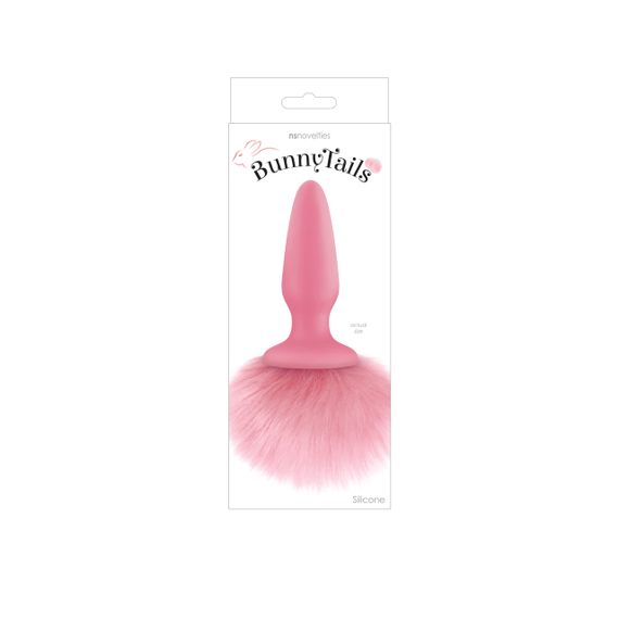 Анальная пробка с мягким пушистым хвостом кролика розовая BUNNY TAILS PINK sexstyle | Зображення 1