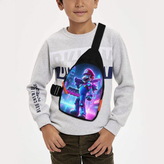 Сумка через плече дитяча Супер Маріо 29х17 см сумка слінг для хлопчика (02177)