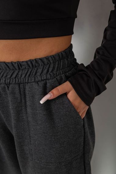 Спортивные штаны женские, цвет темно-серый, 238R347-1 | Зображення 4