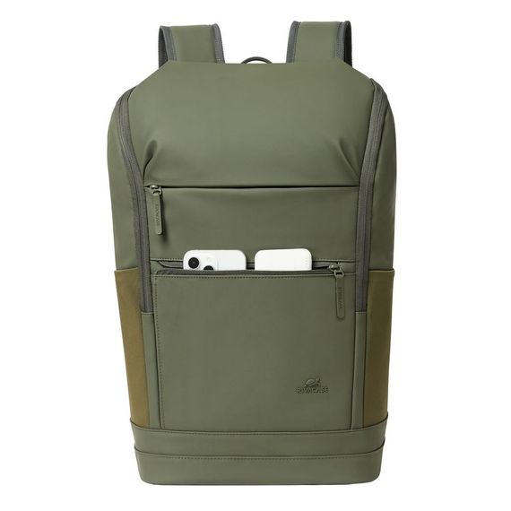Рюкзак городской Rivacase 7856 Olive Green 20 л оливковый с зеленым | Зображення 3