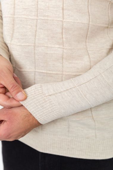 Светр чоловічий, колір світло-бежевий, 161R884 | Зображення 4