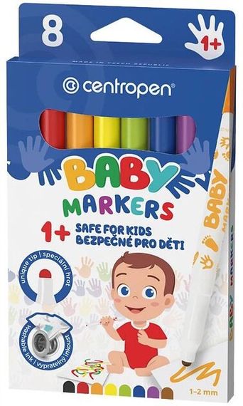 Фломастери Centropen Baby 8660/08 8 кольорів Різнокольоровий shop (8595013646762)