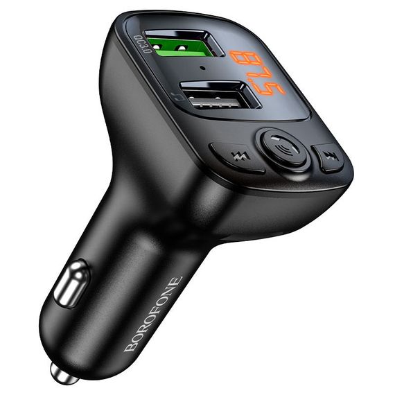 АЗУ FM модулятор Borofone BC41 Eminency QC3.0 (2USB-A) Черный | Зображення 1