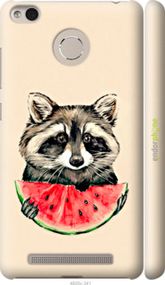 Чохол на Xiaomi Redmi 3 Pro Єнотик з кавуном "4605m-341-2448"