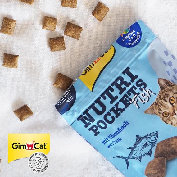 Ласощі для котів з тунцем GimCat Nutri Pockets Fish, 60 гр | Зображення 3