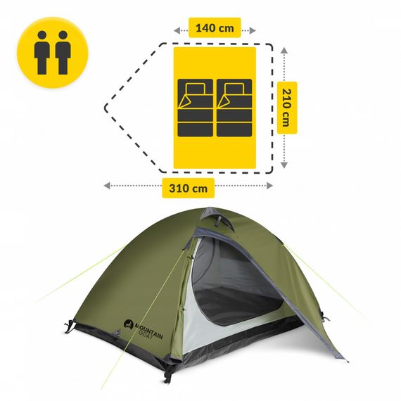 Намет туристичний Mountain Goat Prime Duo 2-місний Olive (P-5905973406567) | Зображення 9