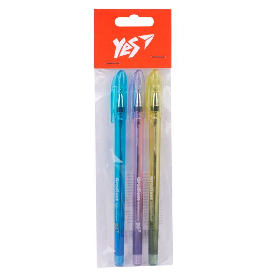Набор шариковых ручек YES Gradient 450201 0.5 мм 3 шт синяя