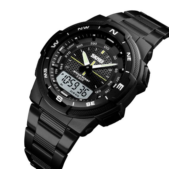 Чоловічий годинник Skmei 1370BKBK Black-Black | Зображення 1