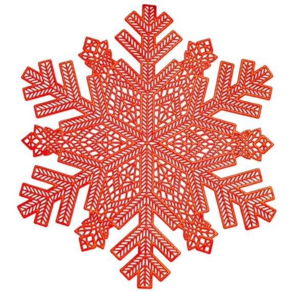 Килимок для сервірування столу Snowflake 38 см, червоне золото HP-36327-14
