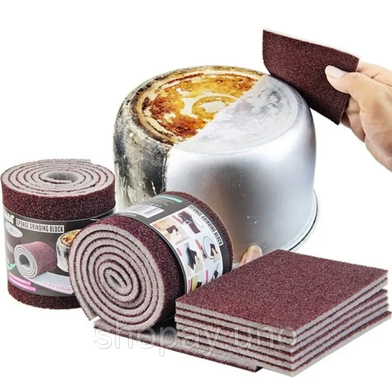 Абразивная губка для чистки посуды sandpaper AND-5599 | Зображення 1