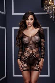 Мини платье с длинным рукавом Longsleeve Lace Mini Dress Baci Lingerie, OS Sex Aura