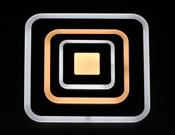 Сучасний квадратний світильник стельовий LED для кімнати кухні ванної 26128 Чорний 4х25х25 см. | Зображення 3