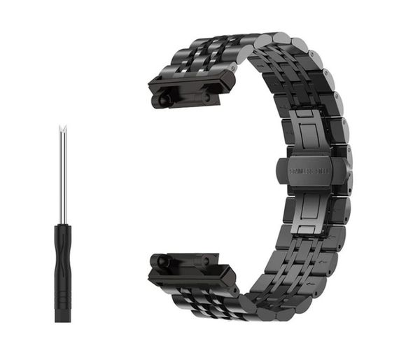 Металевий ремінець Primolux Steel Link для годинника Xiaomi Amazfit T-Rex 2 (A2170) - Black | Зображення 3