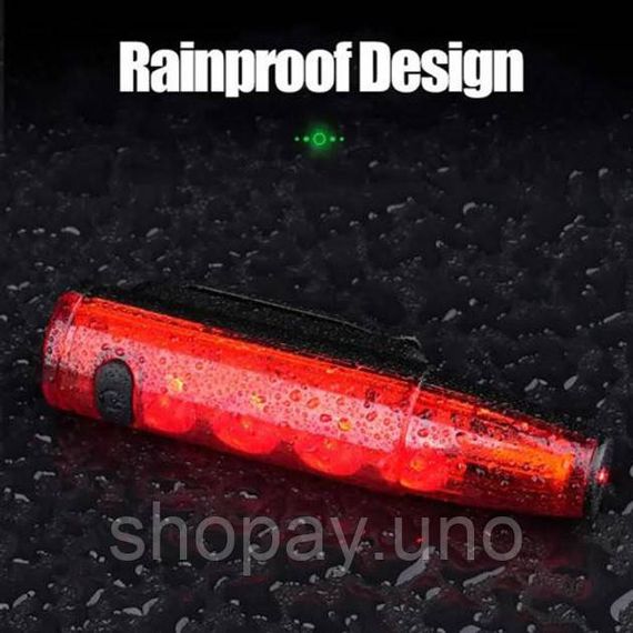 Фонарь задний для велосипеда LEADBIKE LD77-LS-4 LED, Стоп на велосипед LED USB, Светоотражатель на вело WH-39 | Зображення 9