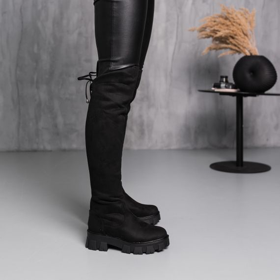 Ботфорты женские зимние Fashion Chief 3875 36 размер 235 см Черный | Зображення 5