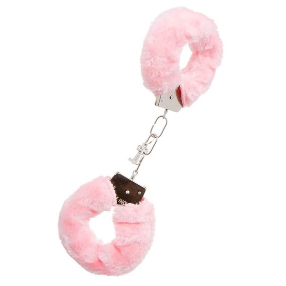 Наручники рожеві DS Fetish, метал із хутром | Зображення 1