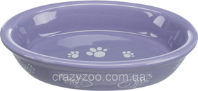 Миска для котів Trixie Ceramic Bowl керамічна фіолетова рибка 10x15 см 200 мл TX-24495