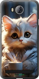 Чохол на Huawei Y3II / Y3 2 Білий кіт "5646u-495-2448"