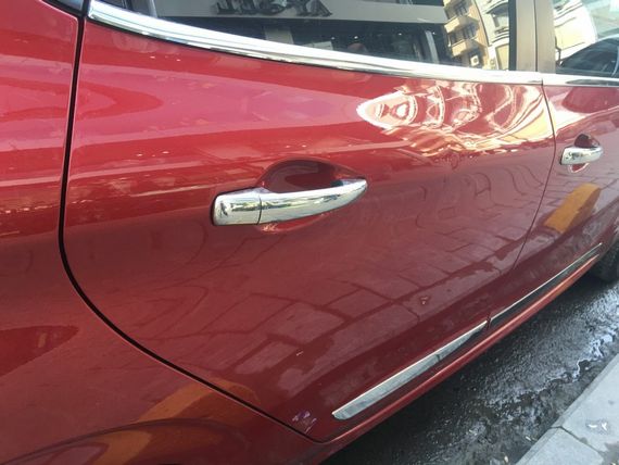 Накладки на ручки (нерж) 2 штуки. Carmos - Турецкая сталь для Peugeot 208 2012-2019 гг | Зображення 1