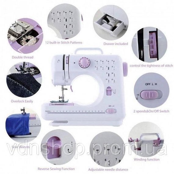 Портативна швейна машинка FHSM-505, Лучшая ручная швейная машинка, Швейная машина для дома FH-29 | Зображення 4