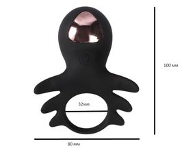 КОЛЬЦО ЭРЕКЦИОННОЕ "Kitty vibrating cock ring ", 10 режимов вибрации Sex Aura