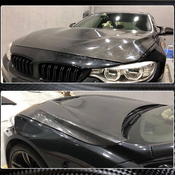 Капот V1 (Карбон) для BMW 4 серия F-32 2012-2020 гг | Зображення 3