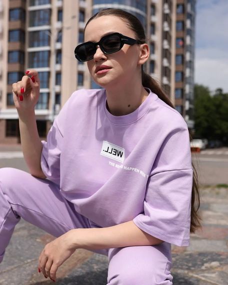 Комплект жіночий (футболка+штани) Носи своє 46 Фіолетовий (p-14361-162077) | Зображення 5