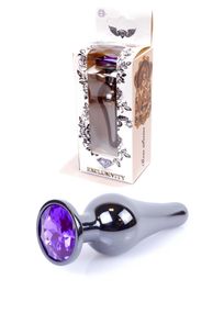 Анальна пробка B - Series HeavyFun Jawellery Dark Silver, фіолетова
