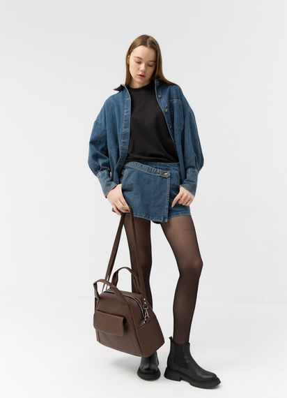 Жіноча спортивна сумка Sambag Vogue BKT шоколадна 37 х 25 х 16 см (90158020) | Зображення 6