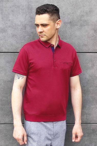 Чоловіче поло Sun`s House  розмір: 4XL Червоний (арт. OT-30) | Зображення 1