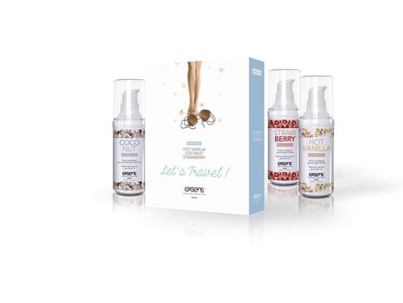 Распродажа!!! Набор разогревающих массажных масел EXSENS Lets Travel (3х30 мл) (срок 07.2026)