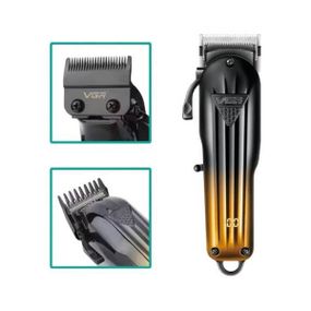 Комплект аккумуляторный триммер, электробритва и машинка для стрижки волос VGR V-644 Черный с золотым