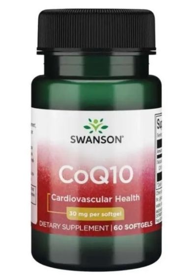 Коензим Swanson CoQ10 30 mg 60 Softgels