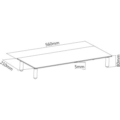 Подставка для монитора Digitus Universal glass Monitor Riser (DA-90358) | Зображення 1